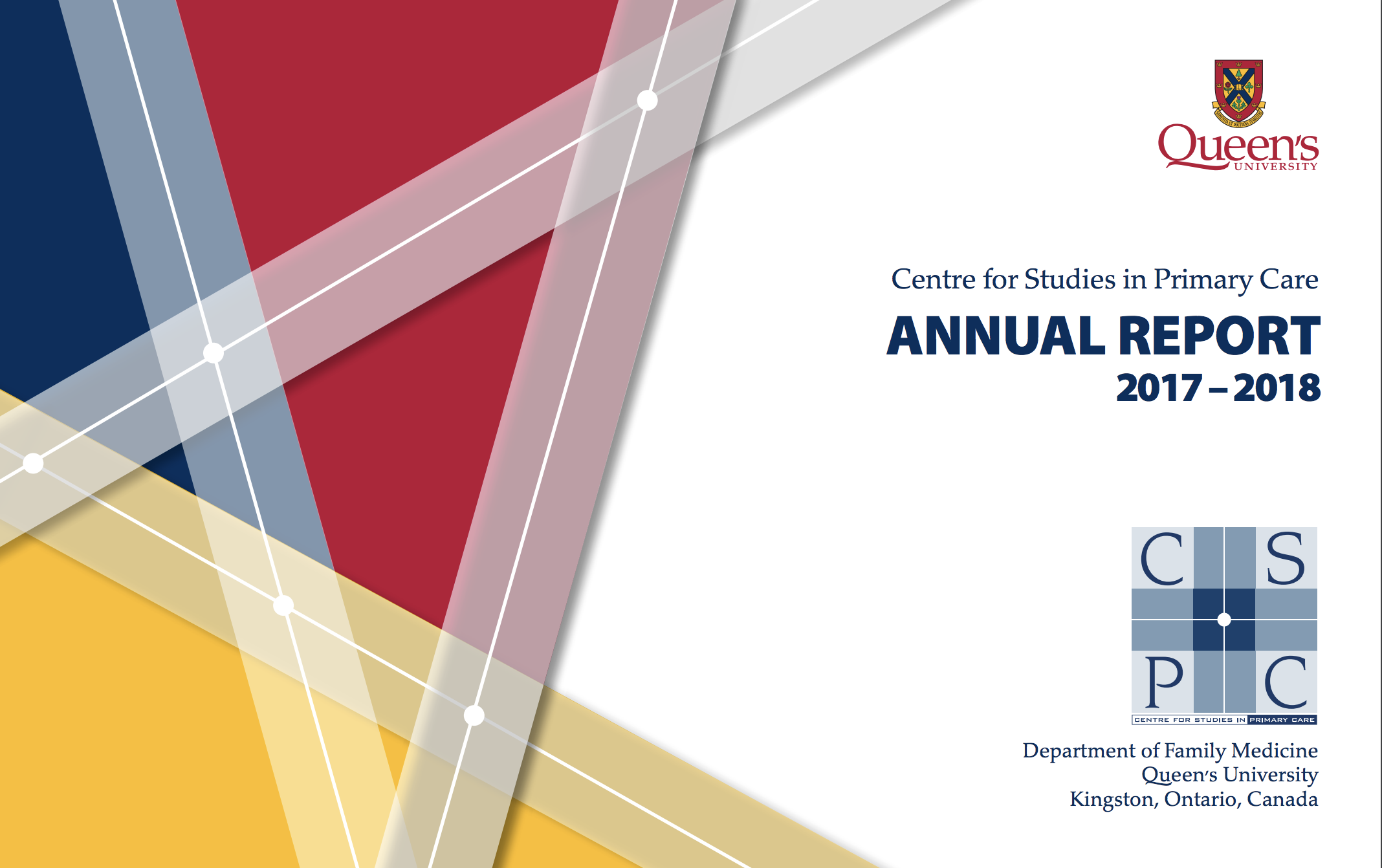 2017-2018 Centre for Studies in Primary Care Annual Report